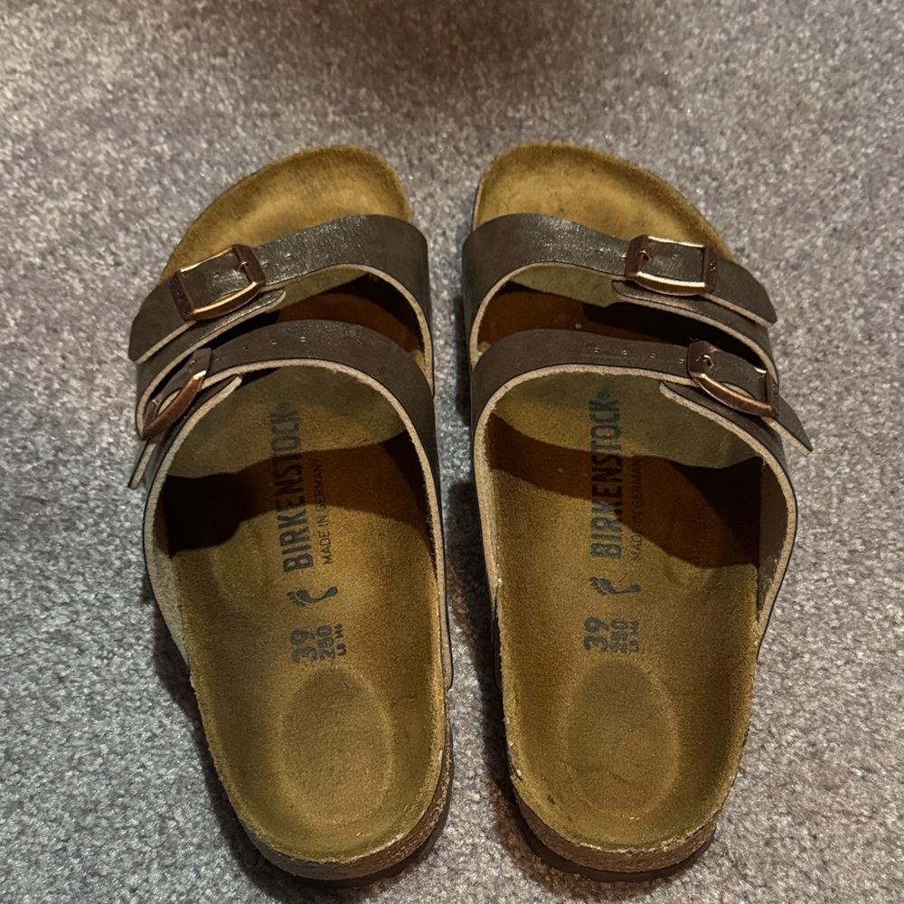 Birkenstock Dark Brown Double Strap Sandals